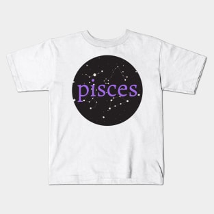 Pisces Zodiac Star Sign Circle Kids T-Shirt